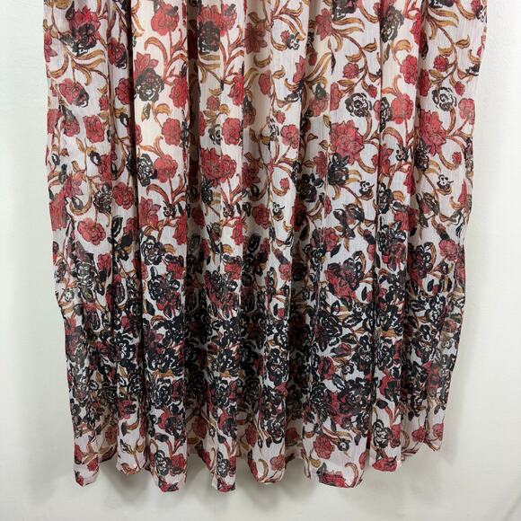 Free People Lightweight Sheer Lined See It Through Floral Long Sleeve Maxi Dress - Picture 8 of 16